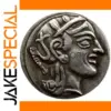 Greek Drachm Replica Coin with Athena Portrait
