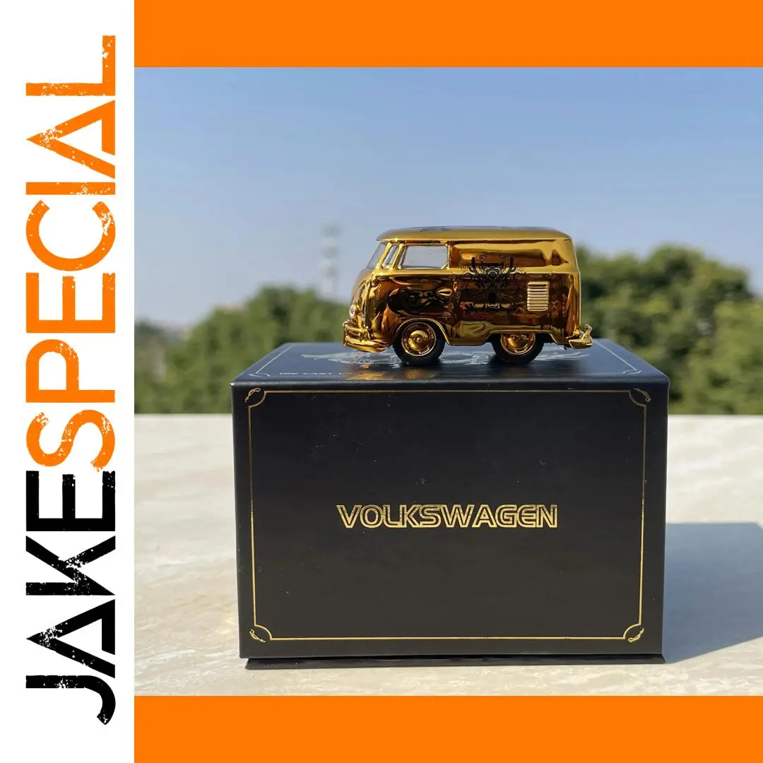 Gold Volkswagen T1 Van Model 1:64 Scale Collection 1 Gold Volkswagen T1 Van Model 1:64 Scale Collection