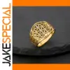 Stainless Steel Flower of Life Ring