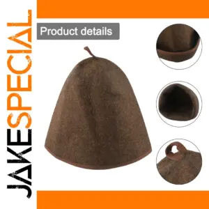 Warm Brown Sauna Felt Hat for Comfort