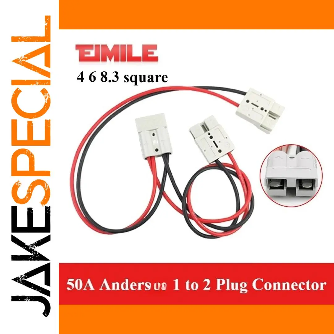 Heavy-Duty 50A Double Y Adapter for Industrial Vehicles 1 Heavy-Duty 50A Double Y Adapter for Industrial Vehicles