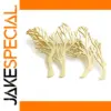 Elegant Camel Brooch with Tree Design