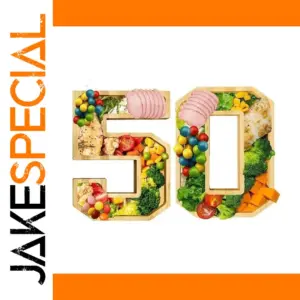 50-Shaped Wooden Serving Platter