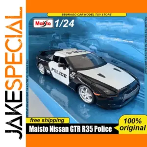 2009 Nissan GTR R35 Police Model 1:24 Diecast Car