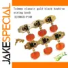 Classical Guitar Triplet Knobs with Honey-Orange Finish