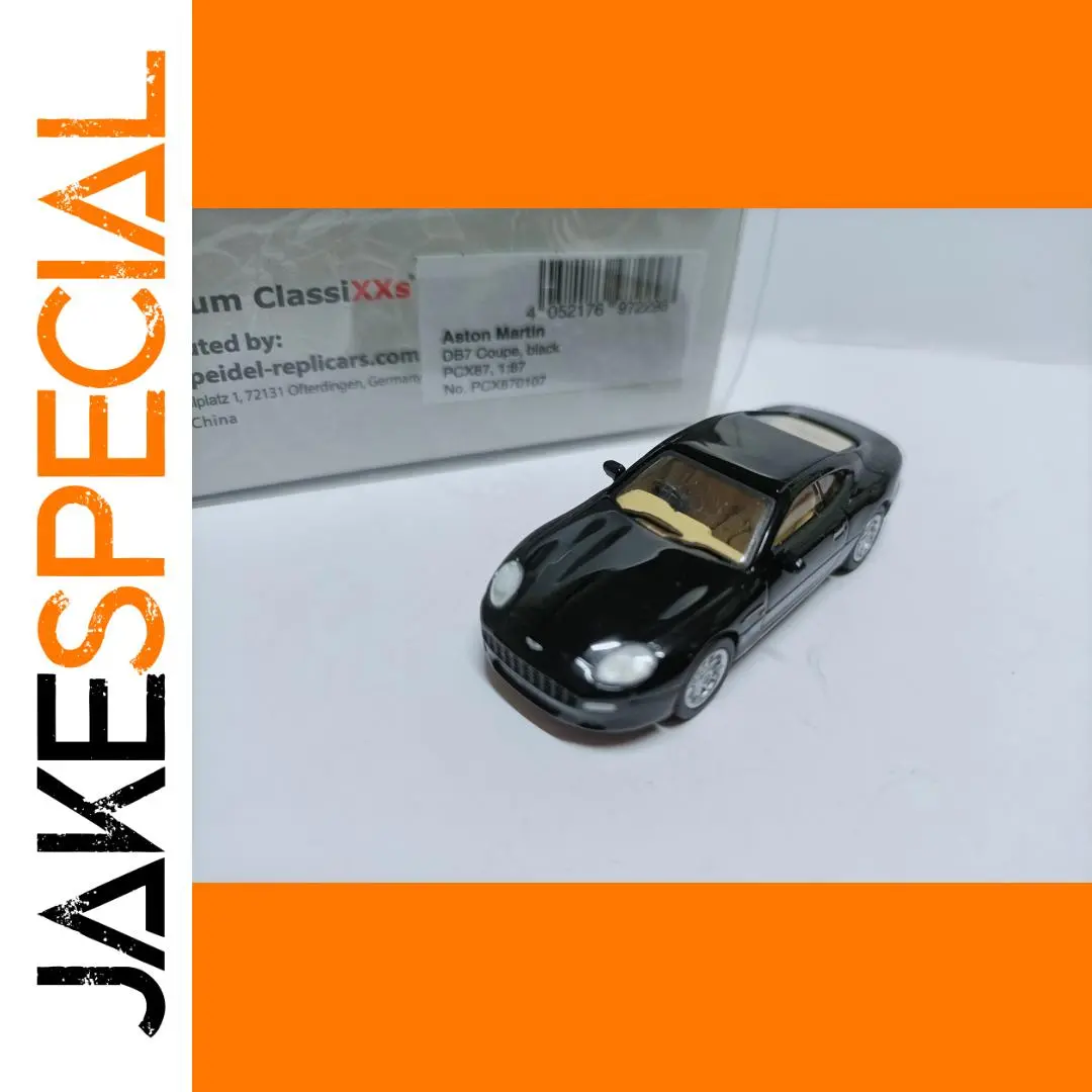 Black Alloy Aston Martin DB7 Model 1:87 Scale 1 Black Alloy Aston Martin DB7 Model 1:87 Scale