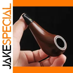 Portable Wooden Tobacco Pipe with Black Accent
