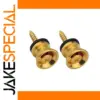 Gold Guitar Strap Lock System for Electric Guitars