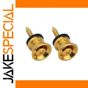 Gold Guitar Strap Lock System for Electric Guitars