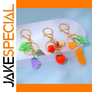 Colorful Fruit-themed Zinc Alloy Keychain