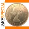 Vintage 1964 UK Penny Replica with Queen Elizabeth II