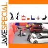 Miniature Automotive Repair Scene Diorama Set
