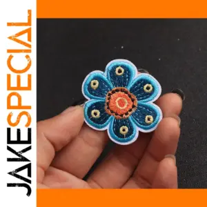 Blue Flower Patch Set of Five Patches