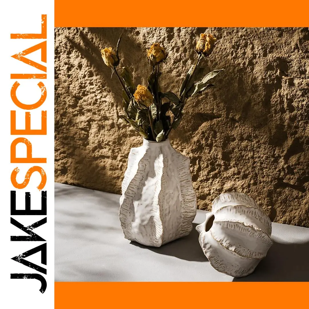 European Ceramic Vase with Organic Texture 1 European Ceramic Vase with Organic Texture