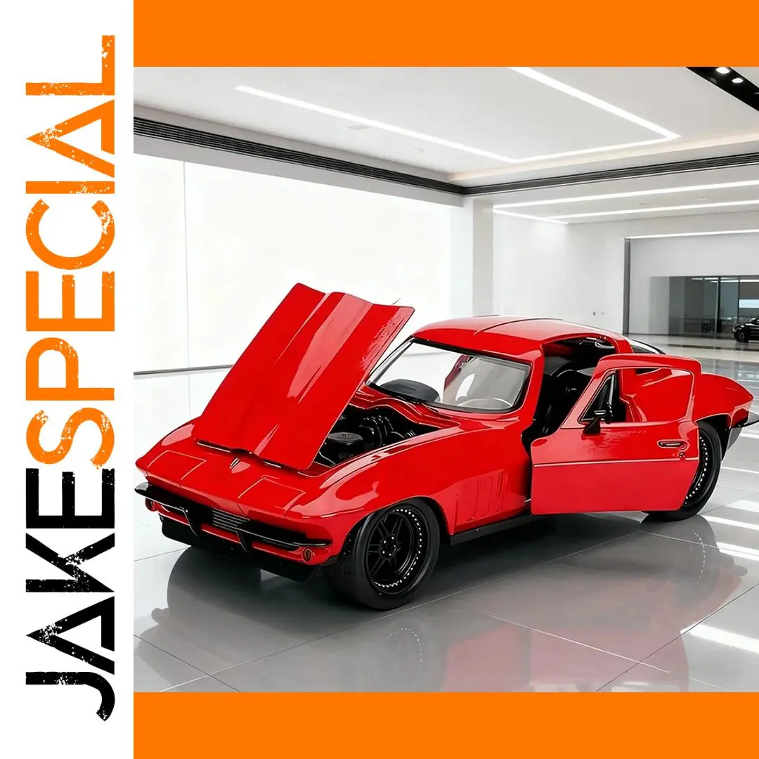 Red Chevrolet Corvette F8 1:24 Diecast Model 1 Red Chevrolet Corvette F8 1:24 Diecast Model