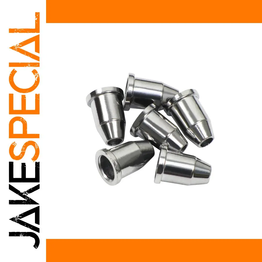 Chrome Guitar Ferrules Set for Electric Guitars 1 Chrome Guitar Ferrules Set for Electric Guitars