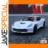 White 1:24 Diecast Chevrolet Corvette Model