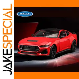 Vibrant Red Ford Mustang GT Shelby Diecast Model