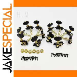Premium Acoustic Guitar Tuning Pegs Set Black or Gold