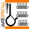 Outdoor Black Iron String Light Hooks Set