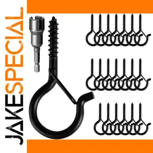 Outdoor Black Iron String Light Hooks Set