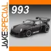 Black Porsche 993 Scale Model with Light Features
