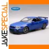 Nissan Skyline GTR R34 1:24 Diecast Model in Blue