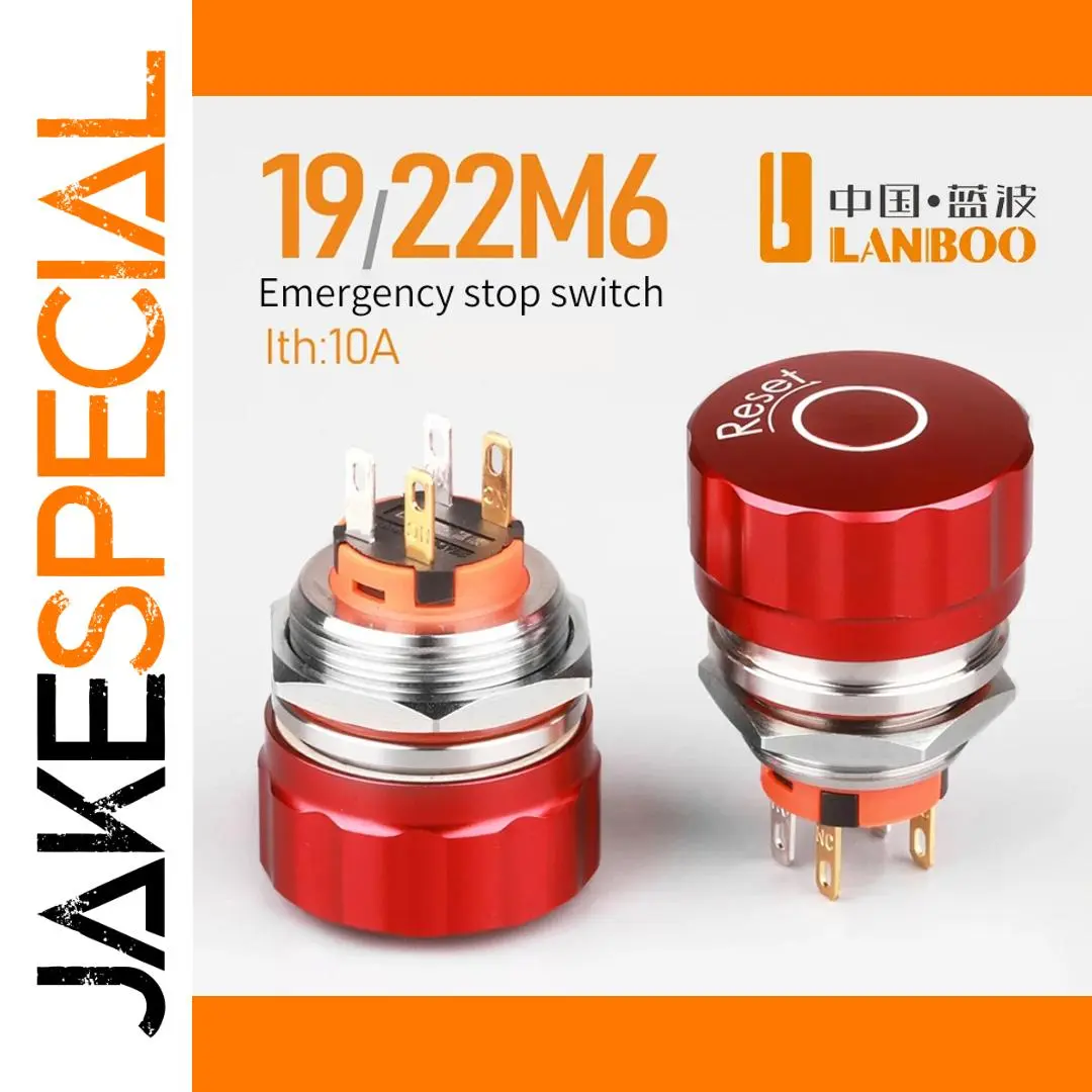Stainless Steel Emergency Stop Switch 19/22mm 1 Stainless Steel Emergency Stop Switch 19/22mm