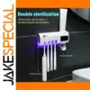 Wall-Mounted UV Toothbrush Sterilizer with Toothpaste Dispenser