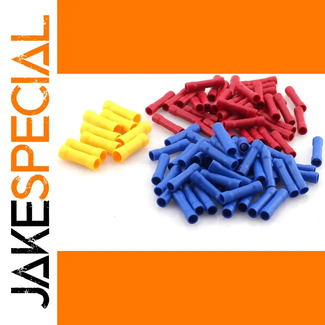 150-Pack Fully Insulated PVC Butt Connectors Set 1 150-Pack Fully Insulated PVC Butt Connectors Set