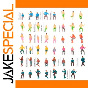 Vibrant 1:75 Scale Model Train Passenger Figures