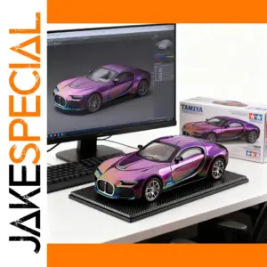Vibrant Purple 1:24 Diecast Sports Car Model