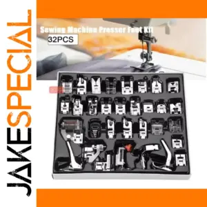 Stainless Steel 32-Piece Sewing Presser Foot Set