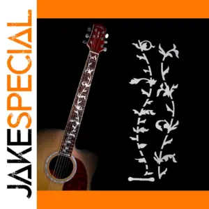 Silver Tree Guitar Fretboard Decal 26×9.5 cm