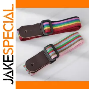 Vibrant Rainbow Ukulele Strap for Small Guitars