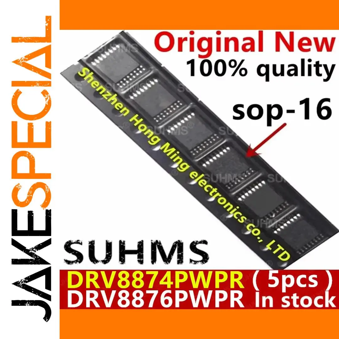 Set of 5 DRV8874 and DRV8876 ICs in SOP-16 1 Set of 5 DRV8874 and DRV8876 ICs in SOP-16