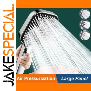 Square High-Pressure Shower Head with Multi-Mode Functions