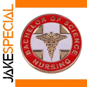 Nursing Enamel Pin with Caduceus Design