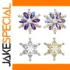 Crystal Snowflake Brooch with Colorful Accents