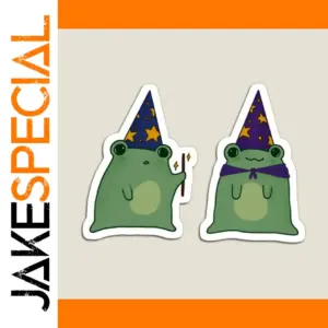 Whimsical Frog Wizard Magnet Set