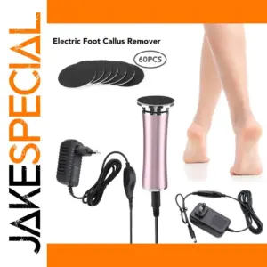 Pink Electric Foot Callus Remover with 60 Sandpapers