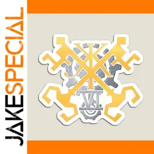 Vibrant Cartoon Snowflake Magnet by Caitvi