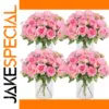 Set of 8 Artificial Pink Peony Bouquets