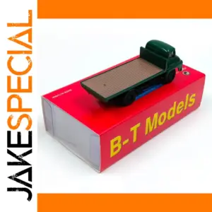 Vintage Green Diecast Flatbed Truck Model