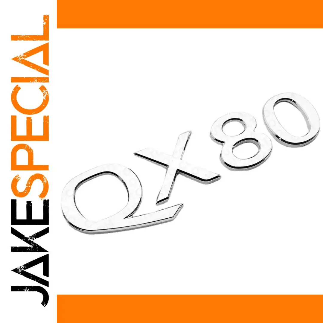 INFINITI QX80 2022 Silver Chrome Badge 1 INFINITI QX80 2022 Silver Chrome Badge