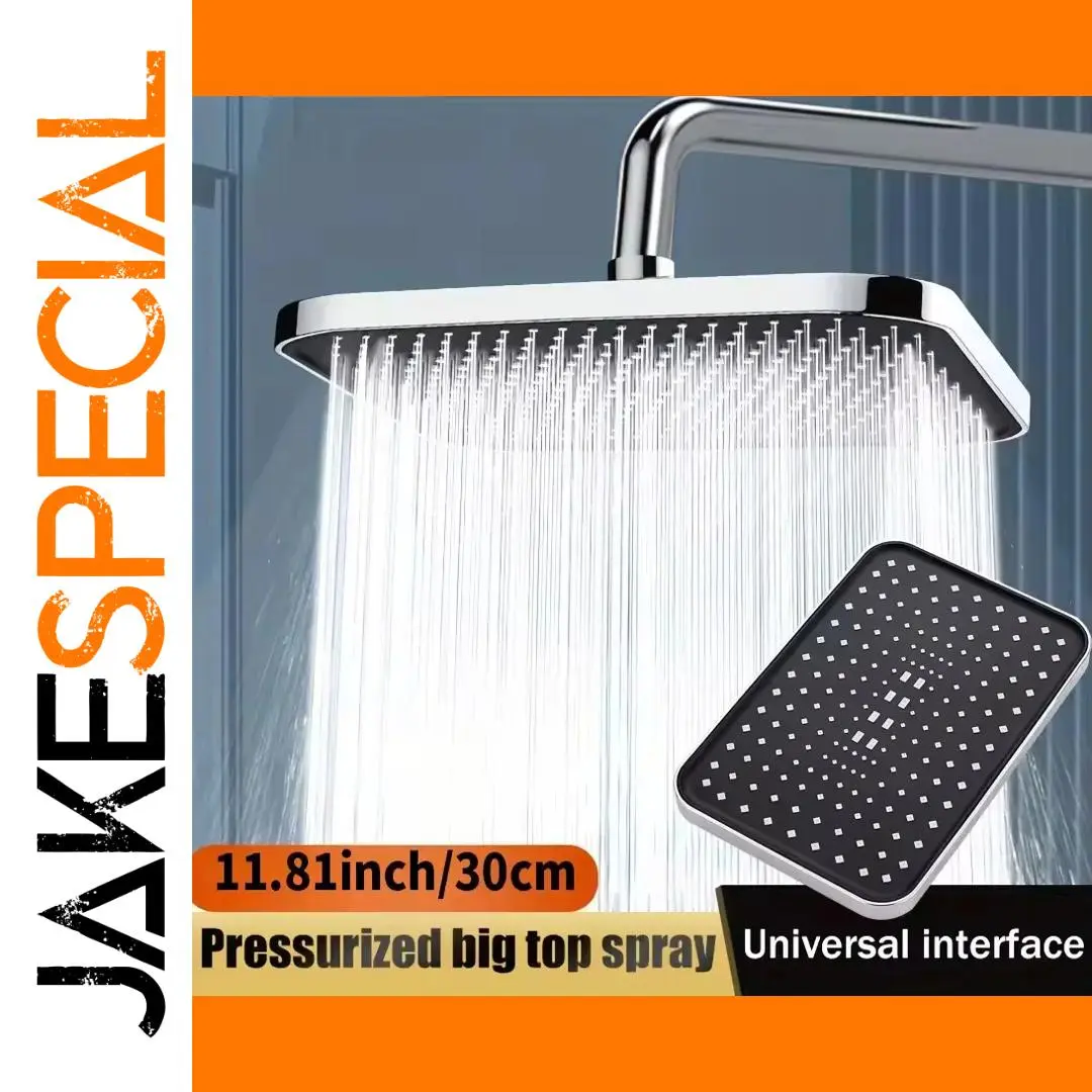 12-Inch Rectangular Rainfall Shower Head in Chrome 1 12-Inch Rectangular Rainfall Shower Head in Chrome