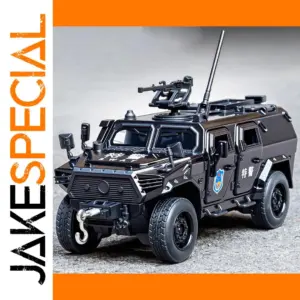 Heavy-Duty Black Off-Road Military Model Vehicle