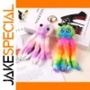 Colorful Plush Octopus Keychain for Keys & Bags