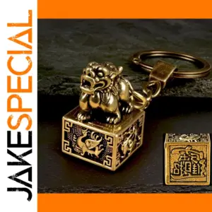Gold Pixiu Keychain for Collectors