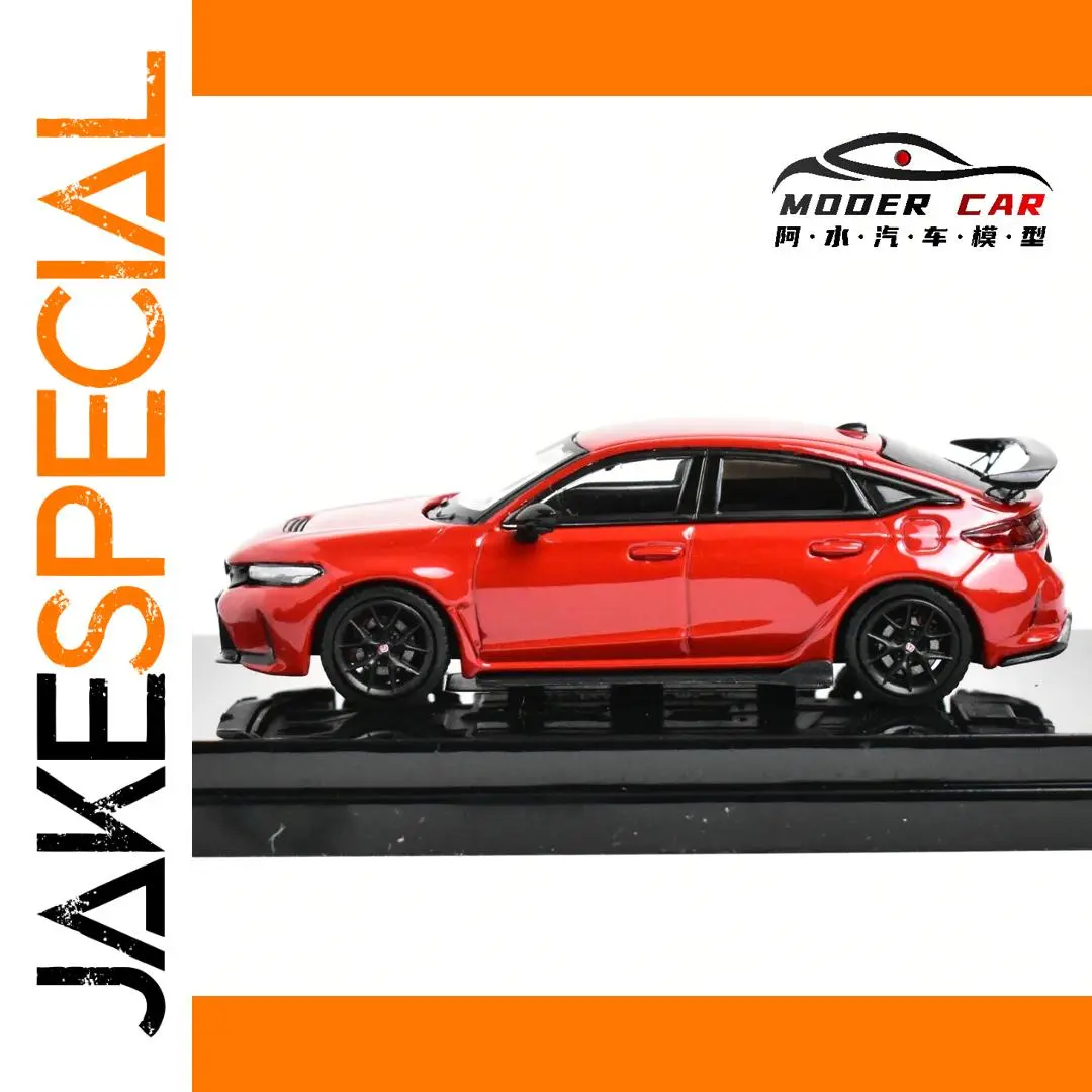 Red 1:64 Honda Civic FL5 Diecast Model 1 Red 1:64 Honda Civic FL5 Diecast Model